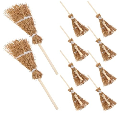 OATIPHO 10pièces Pinces à Cheveux Miniatures Balai de Sorcière pour Halloween Pinces à Frange Style Dessin Animé Accessoires Indispensables pour Coiffeurs