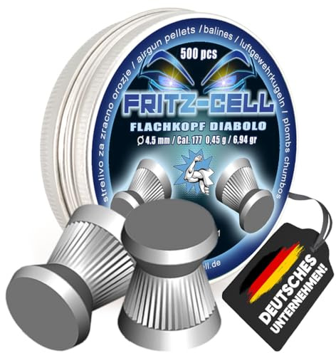 Fritz-Cell Diabolos 4,5 mm Flachkopf Premium für Luftgewehr – 5000 Stück