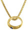 trendor Taufring mit Saphir Gold 585 an goldplattierter Kette 40/38 cm zauberhafter Taufschmuck für Mädchen, Jungen oder Mütter, Geschenkidee zur Taufe 75122