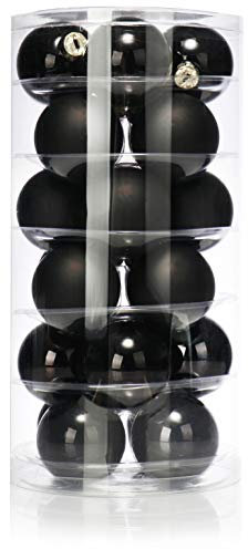 com-four® 24x Weihnachtskugeln, Christbaumkugeln aus echtem Glas für Weihnachten, Baumschmuck für den Christbaum, Ø 6 cm