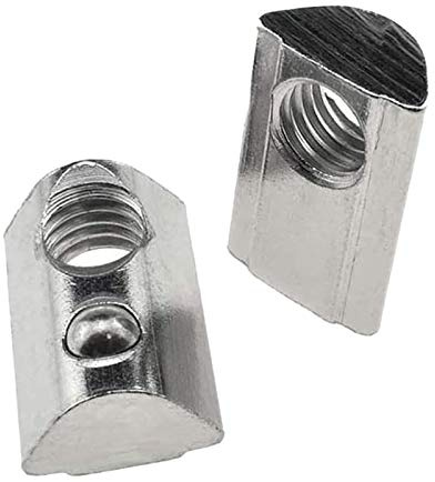4040 Series M8 T Slot Nuts Roll-in Spring Ball Loaded Elastic Nuts Carbon Steel for 4040 Series Aluminum Extrusion Profile Rail with 8mm Slot for 3D Printer（20Pcs）