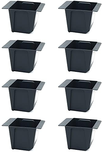 8X Pflanzkasten Kunststoff Europalette Klein Hochbeet Blumenkasten Euro Palette Blumenkübel Pflanzkübel Blumentöpfe Schwarz