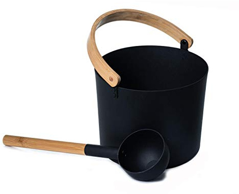 Perfect Flower bastu hink set 7 l bastuhink aluminium bastu hink bastuhink bastuhink set med långt handtag högkvalitativt bastu tillbehör med högkvalitativ bastu slev