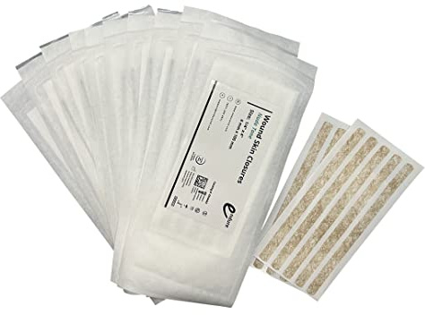 Endure Ind Wound Closure Reinforced Skin Adhesive, 5 Strips per Sheet, 2 Sheets per Pouch, 10 Pouches, 100 Total Strips (¼” x 4” Nude Tone)
