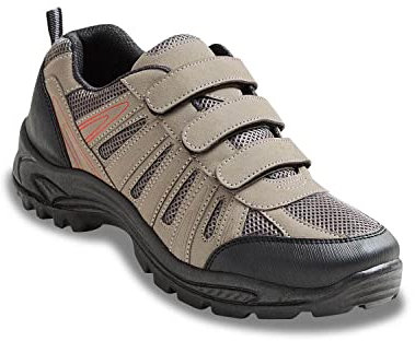 Pegasus Men's Extra Wide Fit Walking Hiking Shoe Grey 9 UK