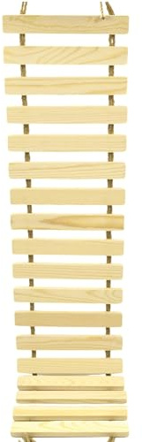 Cat Climbing Ladder Wall Mounted Cat Bridge Solid Wood Pet Furniture Cat Hemp Cage Sisal Rope Shelves Kitten Toys Tree Tower (Length Ladder 100cm)
