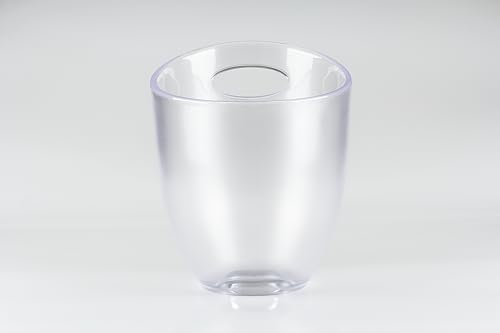 Qpractiko - Secchio per Cubetti di Ghiaccio | Design Elegante | Mantiene Bevande Fredde | 3,5 Litri Capacità | Facile da Trasportare | Riutilizzabile e Durevole, Trasparente Opaco, Plastica