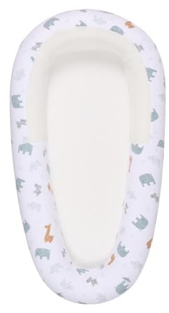 PurFlo Sleep Tight Babybett | Sicher für den Schlaf über Nacht | Vollständig atmungsaktive Babynest-Alternative | Neugeborene Essentials | 0-8m Safari