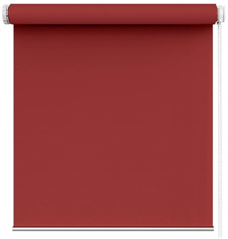 Seitenzug Springrollos 105 x 130 cm Tag-Nacht-Rollo ohne Bohren, Türen Zebrarollo Seitenzugrollo, Verdunklungsrollo Thermorollo ohne Bohren, für Alle Fenster ohne Bohren, Rot