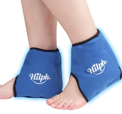 Hilph 2 Unité Poche de Glace Cheville Réutilisable, Poche de Glace en Gel Cheville Thérapie par le Chaud et le Froid pour Soulager la Douleur, Entorse à la Chevillere, Gonflement, Fasciite Plantaire