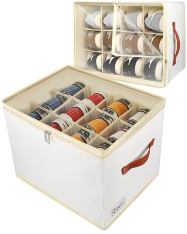 Patinao Schuhaufbewahrung Schuhorganizer Schuhschrank - Schuhboxen Stapelbar Schuhregal Platzsparend Schuh Organizer für Schrank Shoe Rack Schuhablage Schuhe Aufbewahrung (1 Stück)