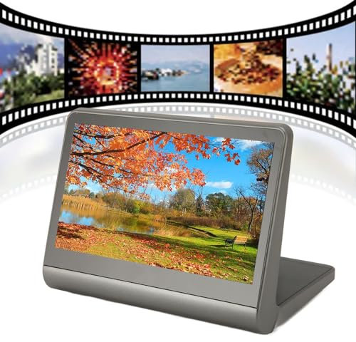 Pellicola digitale e scanner per diapositive, scanner a pellicola a colori da 7 pollici con schermo HD, converte 135/126KPK/110/Super8 negativi e diapositive a 48MP JPEG foto digitali con alta