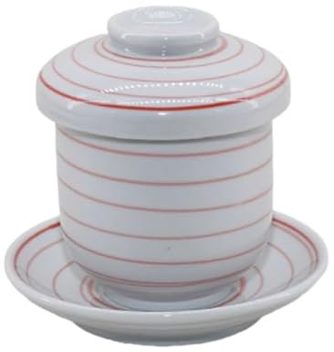 WouND Coquetier à la Vapeur de Style Japonais, Bol en céramique avec Couvercle, Tasse à ragoût, Bols à Dessert, Bol à Soupe à la Vapeur, Tasse à Vapeur