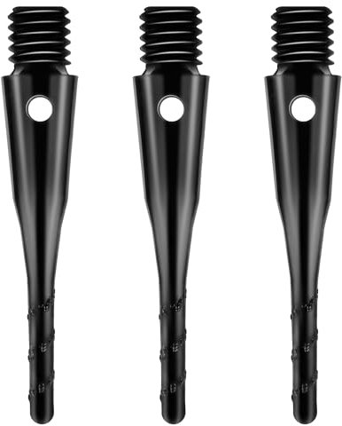 CyeeLife Dartspitzen Kunststoff 200 Stück Premium Softdart Spitzen I 2BA Gewinde I Dartpfeil Spitzen, Softdarts Ersatzspitzen, Besonders stabil & langlebig,Schwarz
