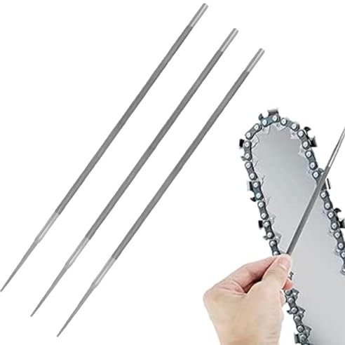 3 Pezzi Lima per Motosega, Catena per Motosega Utensili per Affilare, Catene per Motosega lima Catena Motosega, Lime per Motoseghe per Affila Catene, Lime Rotonde per Catene di Motosega, 4.0mm