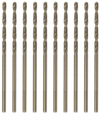 QUARKZMAN 10 st Jobber Cobolt Borrbitar 1,5 mm/0,059 tum höghastighetsstål HSS M35 verktyg spiralborr för rostfritt stål koppar trä plast och andra hårda material