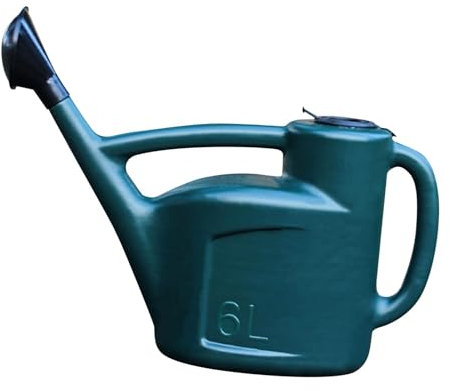 Gralara Annaffiatoio da Giardino, annaffiatoio Moderno con beccuccio Lungo, Leggero con Manico per Piante da Interno ed Esterno per Fiori da Giardino, 6 Litri