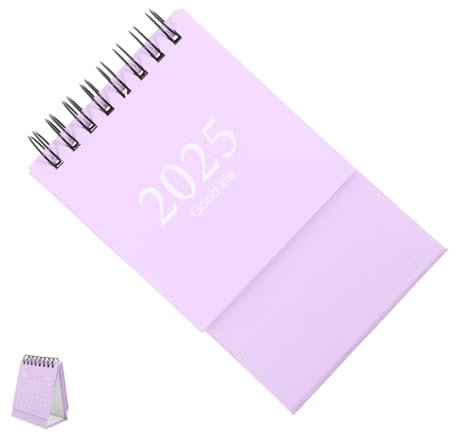 LALAFINA Mini Tischkalender Aromatischer Kompakter Stabiler Desktop Kalender Für Büro Home Office Mit Dickem Papier Und Dekorativem Design Für Kleine Schreibtische