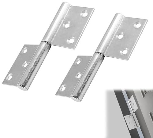 2 Charnières de Porte en Acier Inoxydable,Charnière Inox,Charnières à Drapeau, rotation à degrés, Paumelles de Porte avec Vis,Charniere Porte Lourde pour Fenêtre Placard