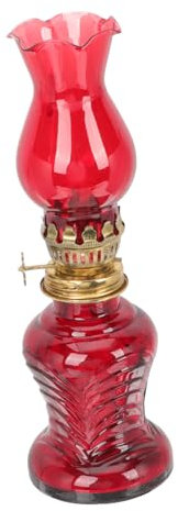 HOMOCONO Vintage Petroleumlampe Glas Handwerk Öllampe Festival Dekoration Gebrauch Petroleumlampe Öllicht Glas-petroleumlampe Retro-öllampe Retro-petroleumlampe Tisch-öllampe Petroleum-notb