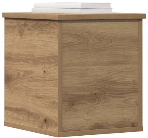 vidaXL Aufbewahrungsbox Artisan-Eiche 30 x 35 x 35 cm Holzwerkstoff | Genug Platz für mittelgroße Sachen, Moderner Look mit klaren Linien, Aus massivem Eichenholz gefertigt