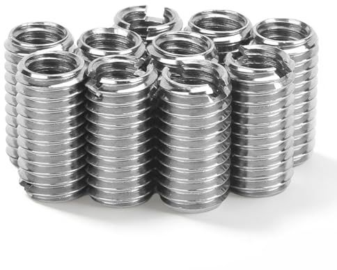 10 PCs Gewindeeinsatz, männliche weibliche Reduktionsmutter M8 männlich an M6 Weibliche Gewindeschraube Edelstahl Reparaturwerkzeug für Industriehardware