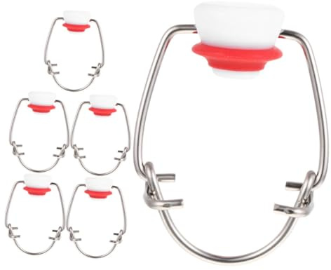 6pcs Swing Top Bottle Caps Airtight Flip Stoppers for Glass Beer Bottles Sealing Flip Stoppers for Home Brewing Beverage Storage