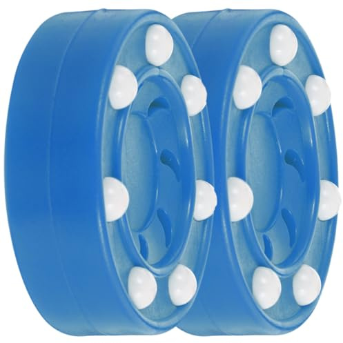 NOLITOY Discos de Hockey sobre Patines 2 Unidades, Material PP Duradero, Diseño Plano y Suave, Entrenamiento Profesional para Hockey en Línea, Juego y Práctica para Color Aleatorio