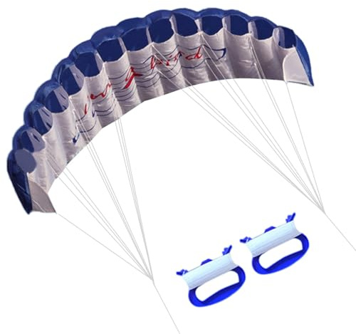 Stunt Kite, 55 Inch Dual Line Parafoil - with Flying Handle & 4.6ft Cord for Outdoor Sports, Skydiving Practice