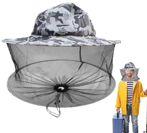 Cappello da apicoltore | Cappello da lavoro a rete | Copricapo a rete | per la protezione solare del viso per campeggio, pesca, agricoltura