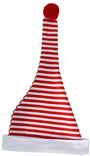 Babyzipfelmütze Zwergenmütze Babymütze rot weiß gestreift Bommel