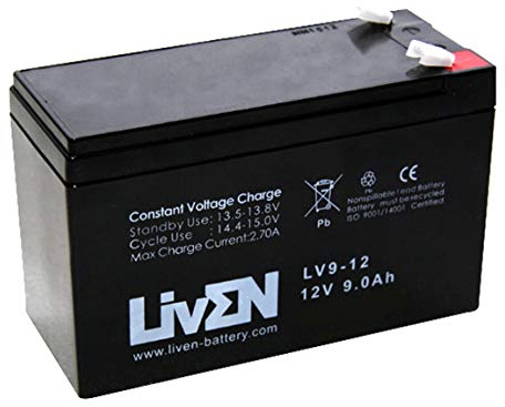 LIVEN LV9-12 AGM-Batterie, 12 V, 9 Ah, C-20, wartungsfrei, Sicherheitsausrüstung, medizinische Ausrüstung, USV, Kommunikation, Notfall