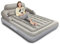 JEASONG Air Mattress with Headboard, Fast Inflation/Deflation Inflatable Airbed, 9 Inches High Blow Up Bed with Comfortable Flocked Top for Home Guest Travel Camping (GREY)