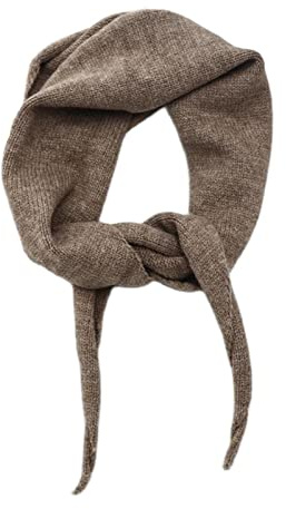 Yizelli 110x32cm Dreiecksmuster Strickschal für Frauen Einfarbig Herbst Winter Warm Schal