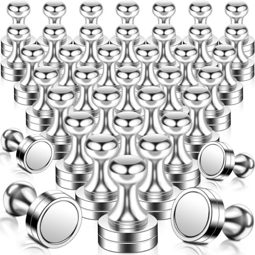 Starke Magnete, 40 Stück Neodym Magnet, N52 Mini Magneten für Kühlschrank, Magnettafel, Kegelmagnete, Stecktafel, Pinnwand, vernickelter Stahl Magnete, Kleine Magnet für Whiteboard Kühlschrankmagnete