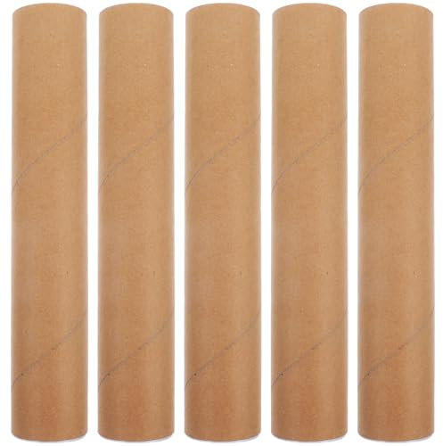 JECOMPRIS 5st Dokumentenröhre Versandröhren Für Kunstwerke Runde Pappröhren Praktische Versandrolle Runde Bastelröhren Postversandröhren Aufbewahrungsrohr Mit Deckel Poströhren Runden Papier