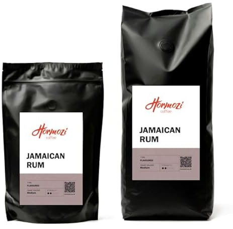 Freshly Roasted Hormozi Coffee - Jamaican Rum Flavoured Coffee Beans 1kg - Medium Roast