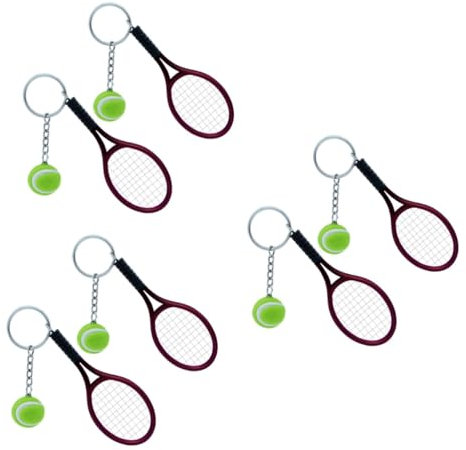 SOIMISS 6stücke Tennis Racket Schlüsselanhänger Roter Tennisball Schlüsselring Für Junge Mädchen Und Als Für Tennisliebhaber Und Sportfans