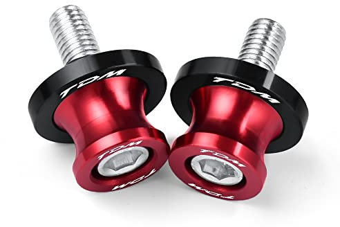 YULEGUDI Schwingenschutz Montageständer M6 Motorrad Schwinge Spulen Hinterradständer Schrauben Schieber Zubehör Für Y&amaha TDM 850 TDM850 1991-2020 TDM 900 TDM900 2004-2015(Red)