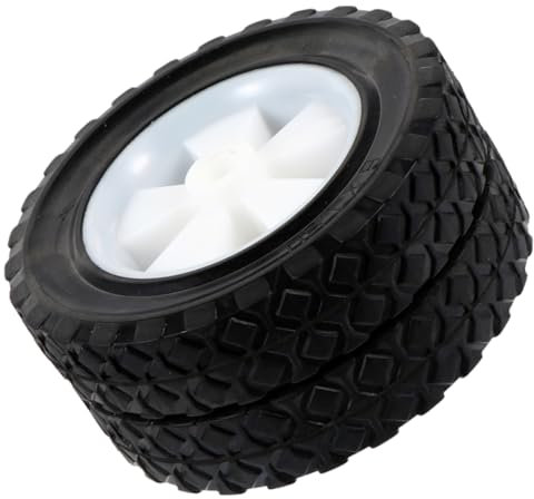 Yardenfun Ruote Di Ricambio Silenziose in Gomma Piena 5 Pollici Per Tosaerba Da Giardino e Carrelli a Mano, Resistenti e Anti-foratura, Accessori Per Utensili Da Giardino Outdoor, Set Da 2 Pezzi