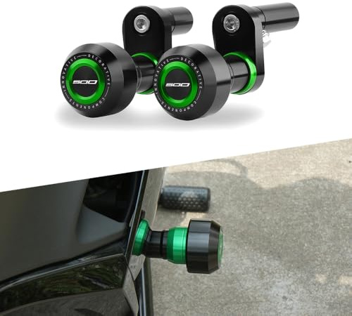 Modeer Motorrad Sturzpads Rahmen Slider Sturzschutz zubehör Für Ka.wasaki Ninja 400 2018-2024 / Z400 2018-2024 / Ninja 500 2024-2025 / Z500 2024-2025 (ninja 500-grün)