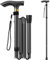 Maxentico Muletas Adulto(Negro), Bastones Plegables para Mayores para Ancianos, Bastón para Caminar Plegable Portatil Mujer Ajustable, Telescópicos Hombre Baston Anciano Walking Stick
