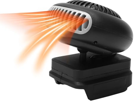 Tragbarer Heizlüfter 170W, batteriebetrieben für 18V Lithium-Akkus, kompatibel mit BL1815 BL1820 BL1850 BL1860-2 Stufen: Naturwind & 50-80℃ für Baustellen und Werkstätten