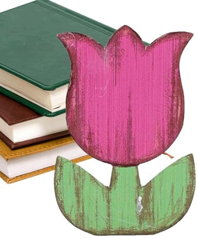 Decoración de tulipanes, flores de madera | Centro de mesa primaveral,Decoración floral rústica para jarrón a nivel de tarro para banco de trabajo de escritorio de trabajo para sc