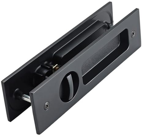 Cerradura de puerta corrediza for gabinete de interior, cerradura de puerta corrediza de madera de doble cara, cerradura de puerta invisible for baño y balcón, cerradura de puerta corrediza simple(Squ