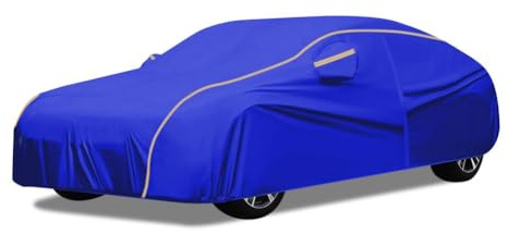 Telo Macchina Copriauto Per SAAB 9-3 93 Cabrio|4629×1711×1428mm|Copriauto Impermeabile E Coibentato,Garage Esterno In Tessuto Oxford Traspirante E Antivento Con Telone For Auto Con Cerniera(Blue)