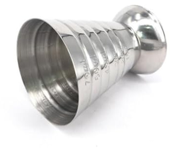 LABRIMP Multi Purpose Stainless Steel Jigger Cup Accurate Measuring for Cocktails Baking Capacity Gradation Design for Bartenders Home Cooks