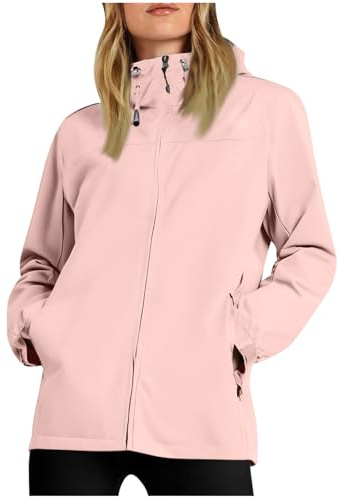 KOG Damen Regenjacke Wasserdicht Windjacke Basic Fahrradjacke Motorrad Jacke Einfarbig Bekleidung übergangsmantel Elegant Bomberjacke Outdoor Jacken Frauen Regencape Oversize Steppjacke Windbreaker