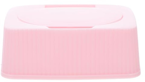 Rosa Feuchttücherbox mit Klappdeckel aus Pp, 1 Stück, Rechteckig | Wattepads und Feuchttücher, Tragbar und Staubdicht, für Zuhause und Unterwegs