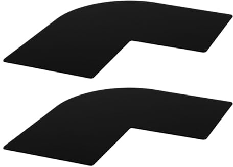Friseurkarte aus PVC Schwarz für Bartstyling und Haaransatzformung | 2 Stück, Symmetrische Vorlage für Männer, Einfach zu Nutzen, Geeignet für Zuhause und Salon